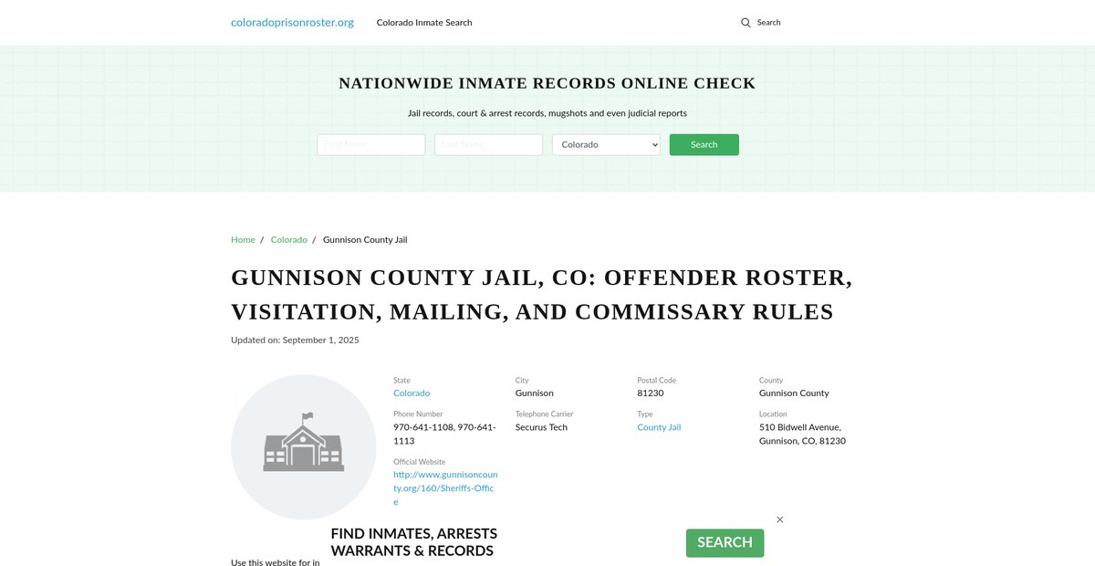 Preview of coloradoprisonroster.org