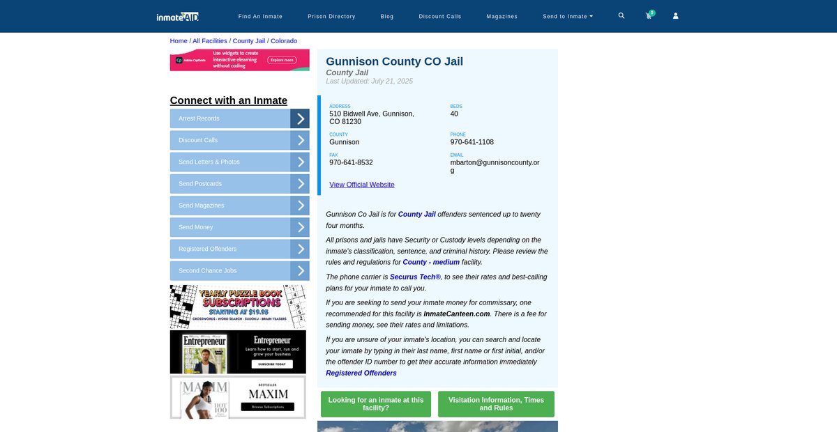 Preview of inmateaid.com