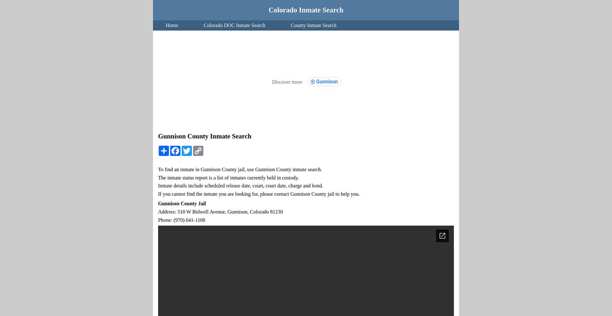 Preview of inmatesearchcolorado.org