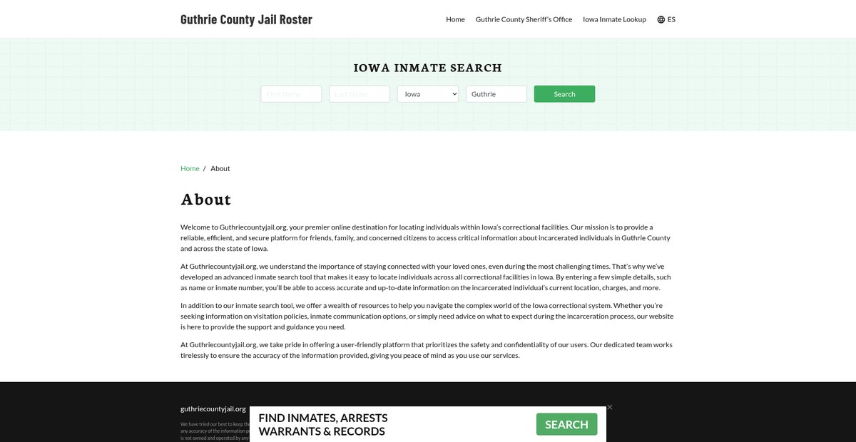 Preview of guthriecountyjail.org