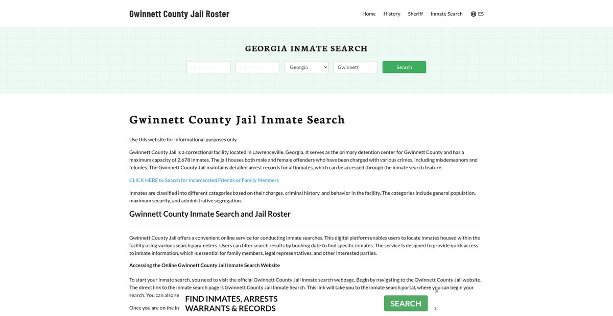 Preview of gwinnettcountyjail.org
