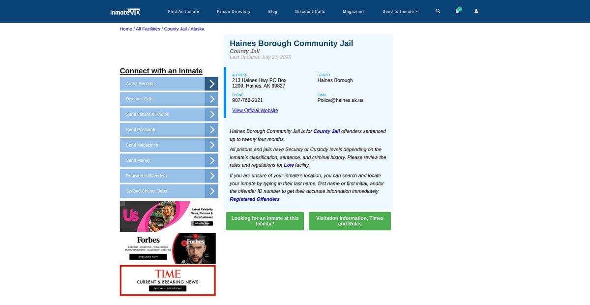 Preview of inmateaid.com
