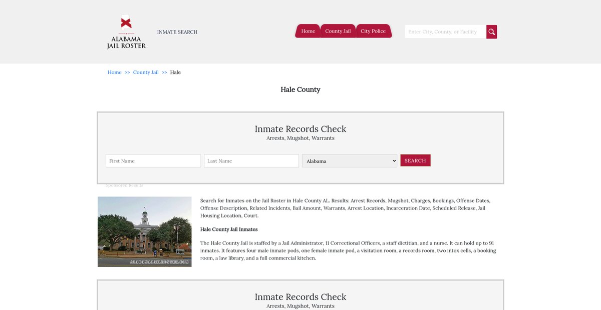 Preview of alabamajailroster.com