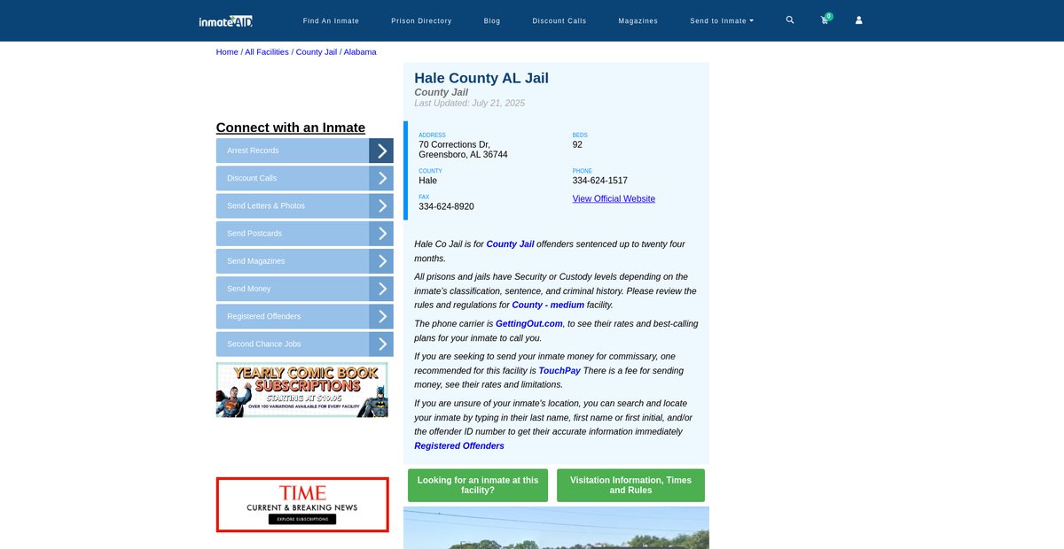 Preview of inmateaid.com