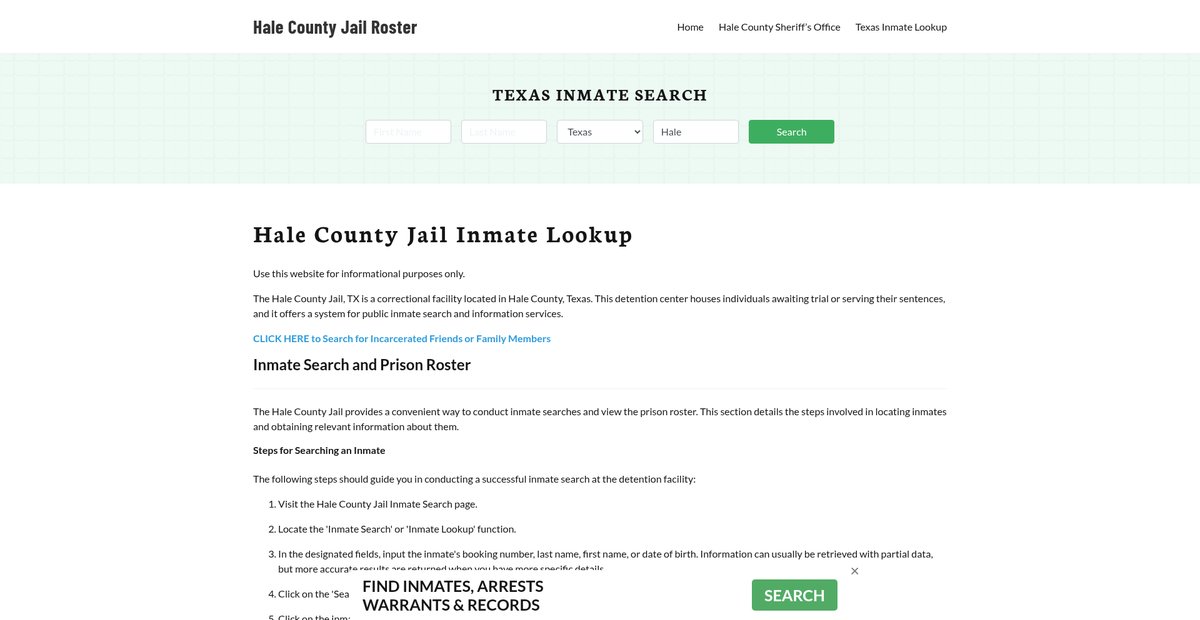 Preview of halecountyjail.org