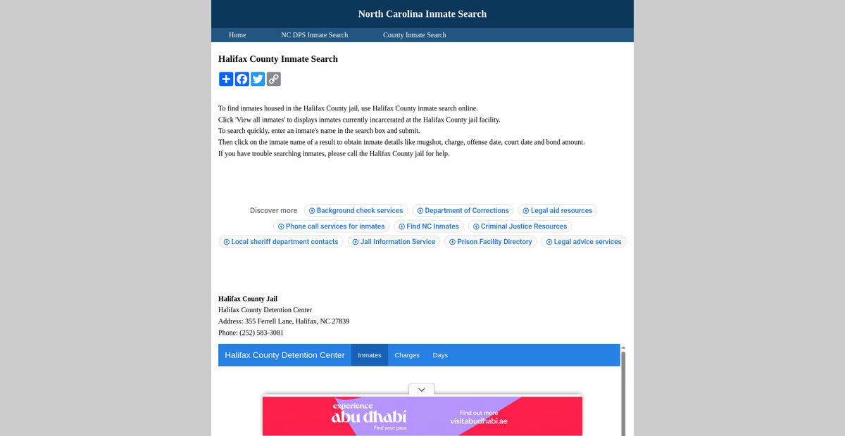 Preview of ncinmatesearch.org