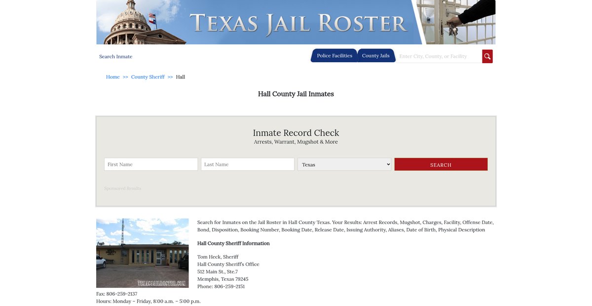 Preview of texasjailroster.com