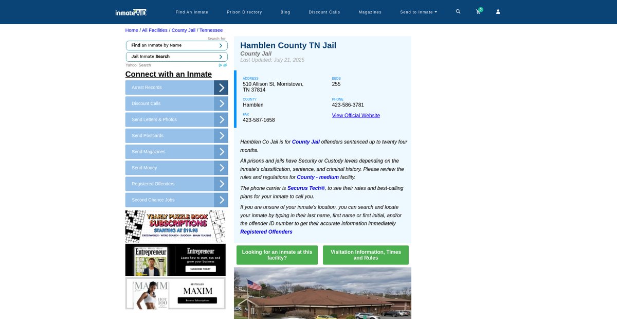 Preview of inmateaid.com