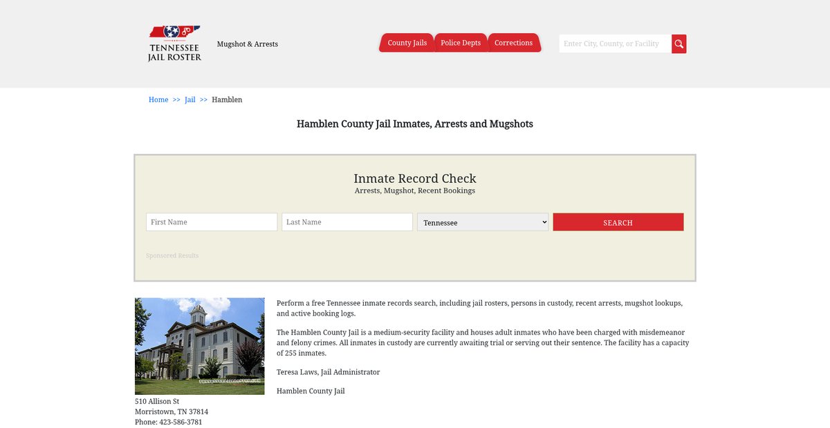 Preview of tennesseejailroster.com