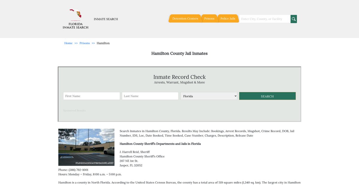 Preview of floridainmatesearch.net