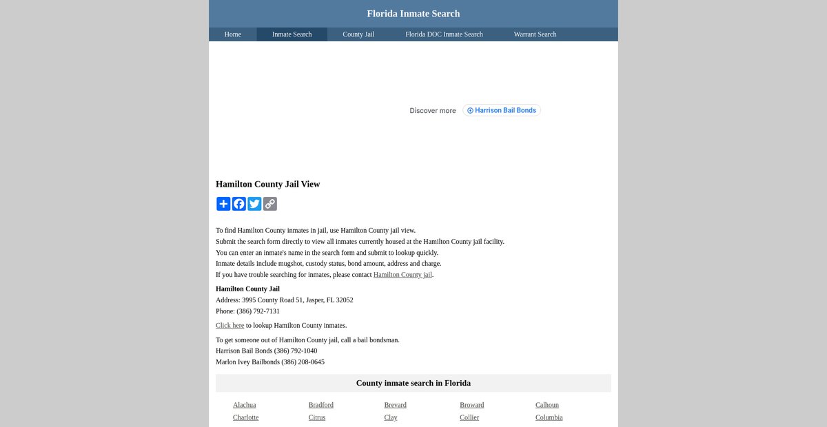 Preview of inmatesearchflorida.org