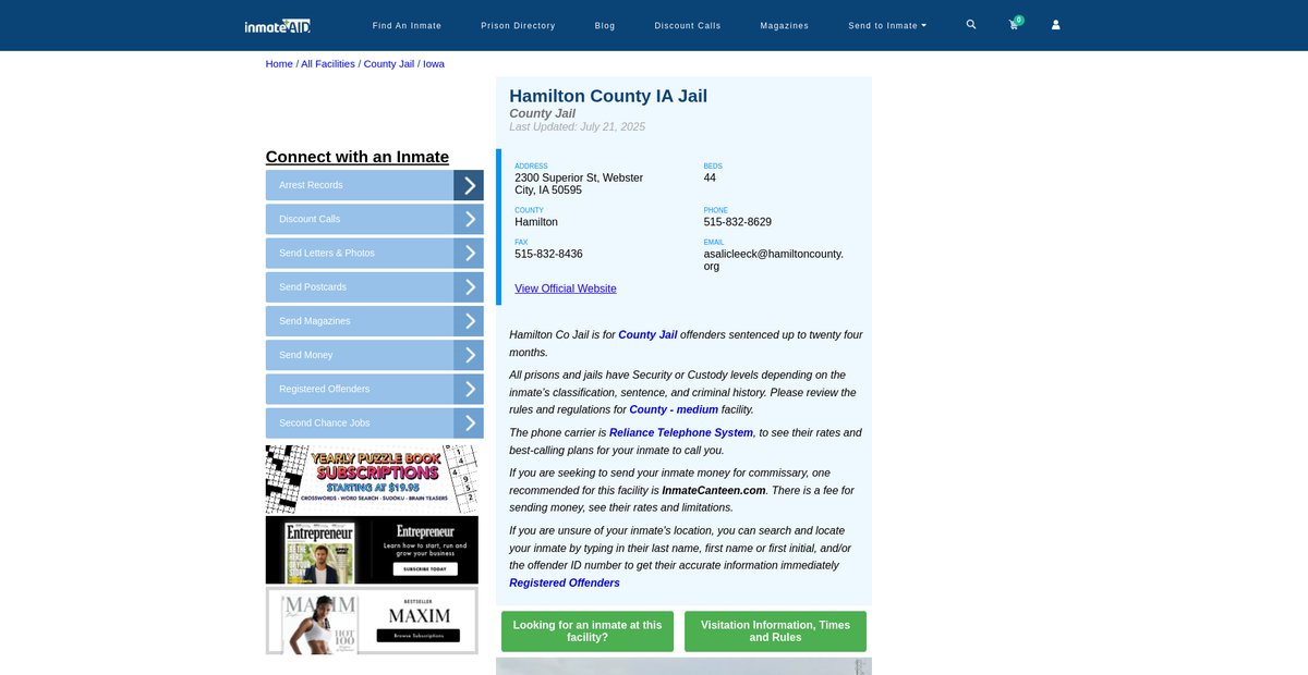 Preview of inmateaid.com