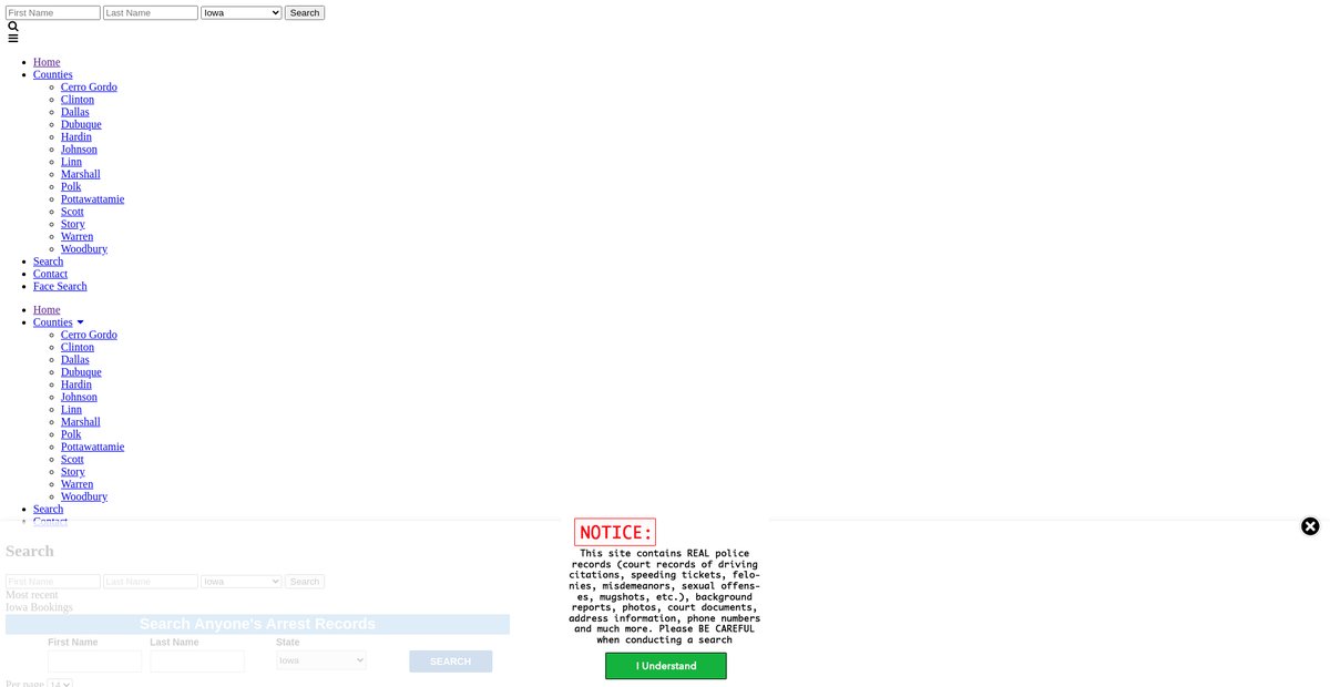 Preview of iowa.arrests.org