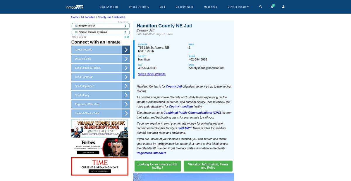 Preview of inmateaid.com