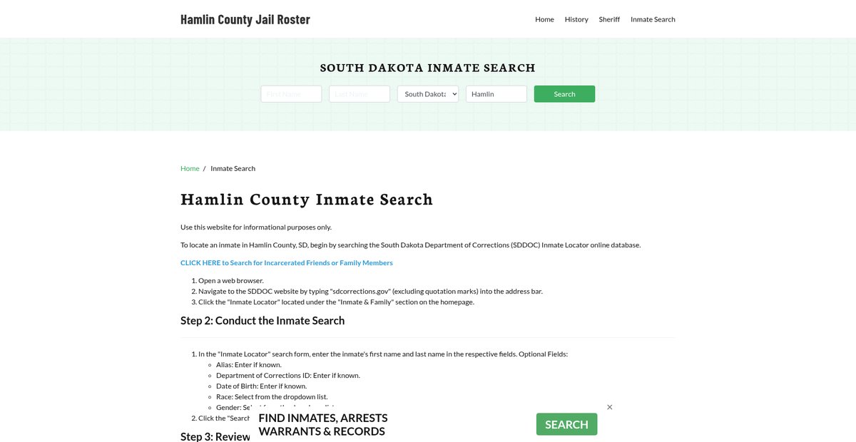 Preview of hamlincountyjail.org