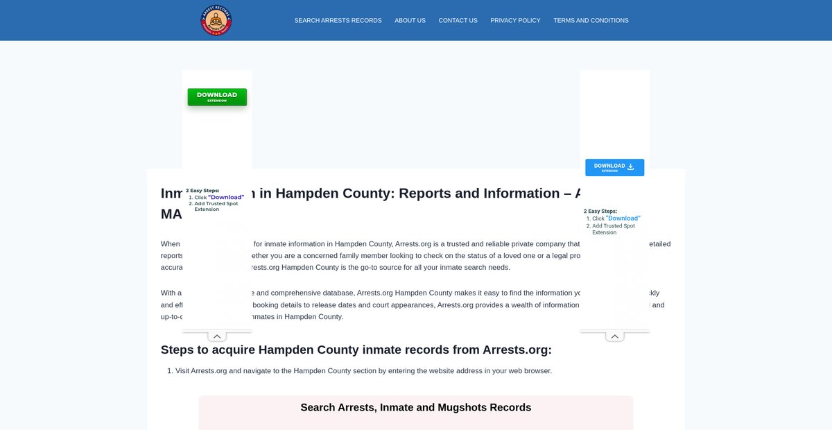 Preview of hampden-inmate-search.arrests-org.com
