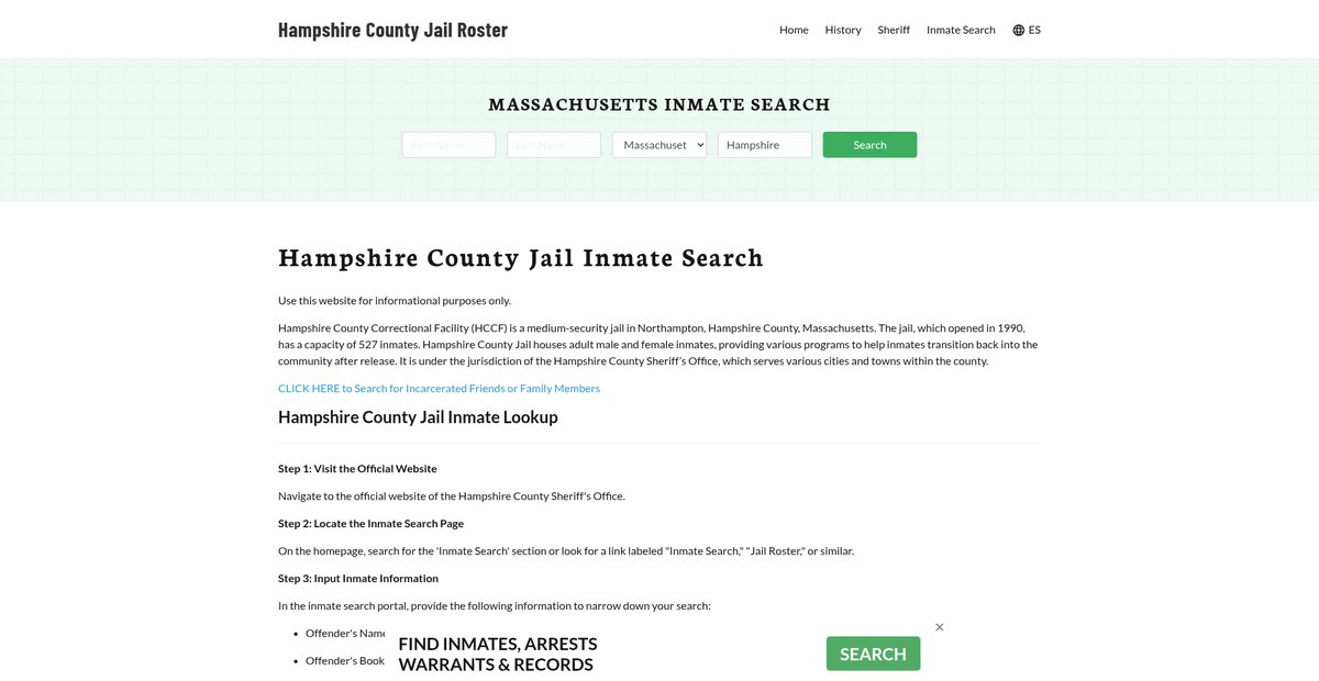 Preview of hampshirecountyjail.org