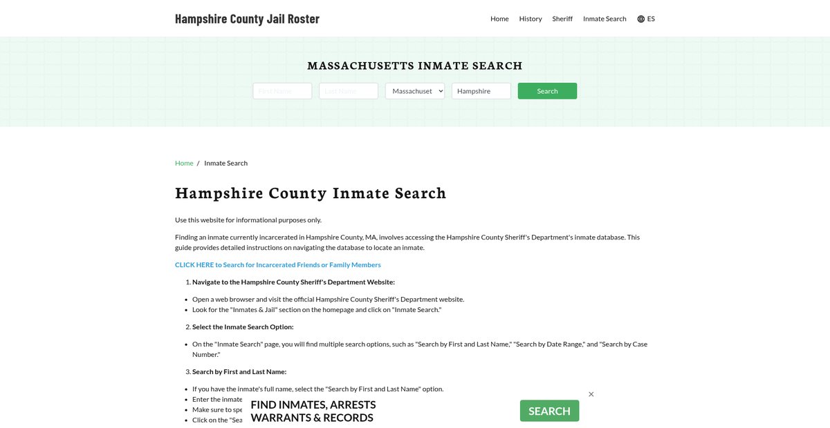 Preview of hampshirecountyjail.org