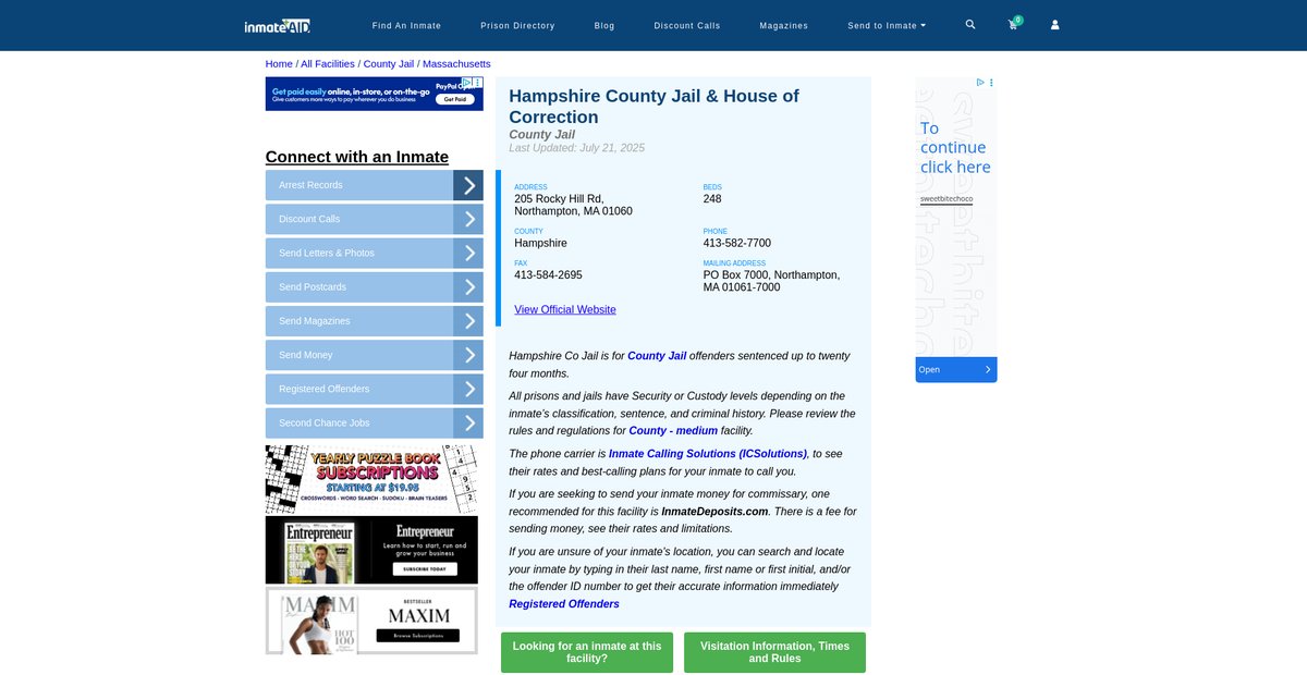 Preview of inmateaid.com