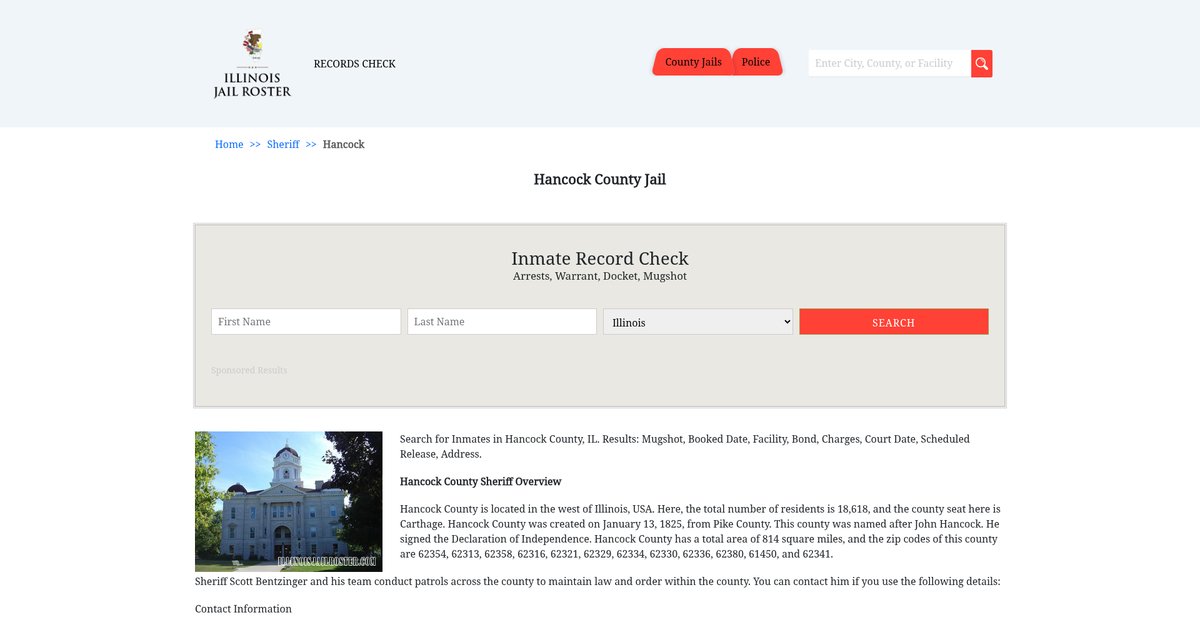 Preview of illinoisjailroster.com