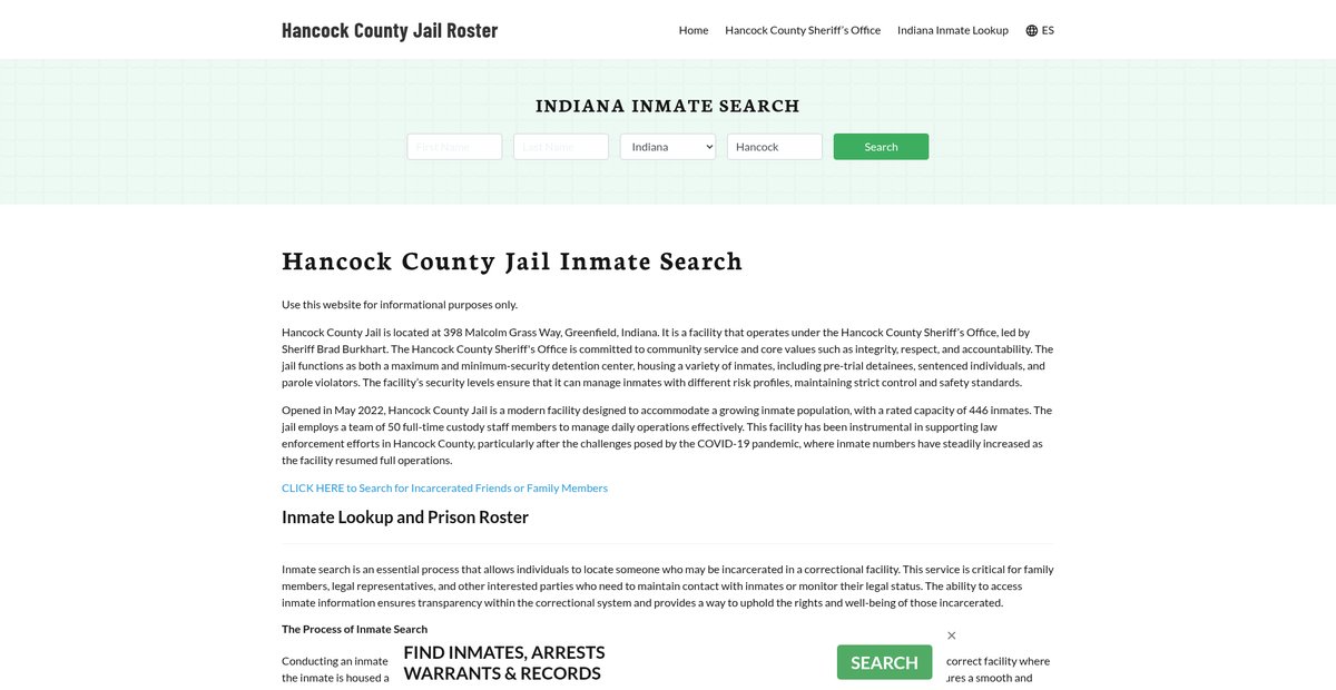 Preview of hancockcountyjail.org