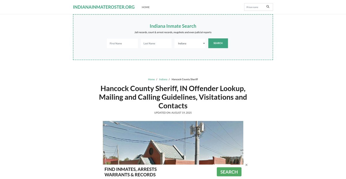 Preview of indianainmateroster.org