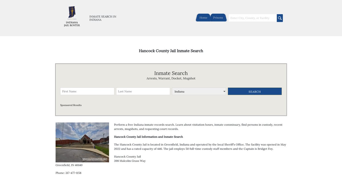 Preview of indianajailroster.com