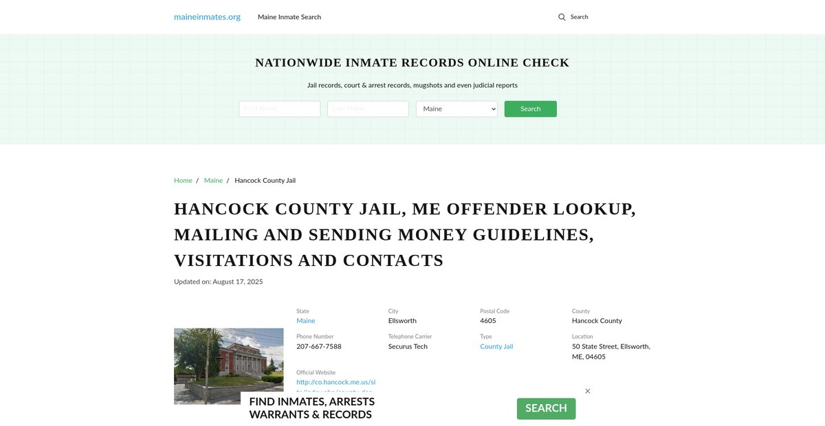 Preview of maineinmates.org