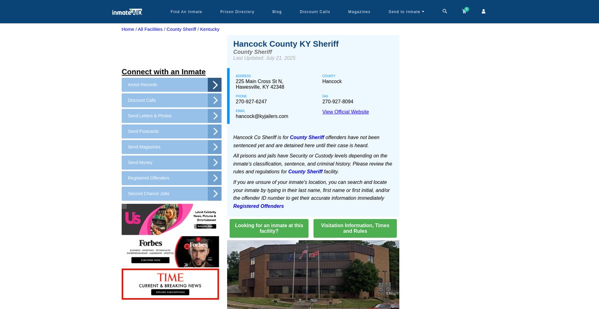 Preview of inmateaid.com