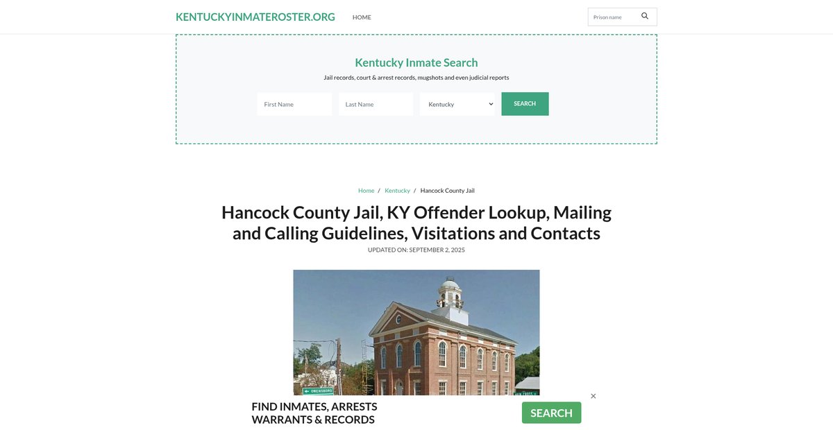 Preview of kentuckyinmateroster.org