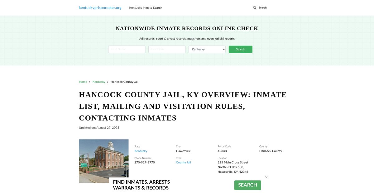 Preview of kentuckyprisonroster.org