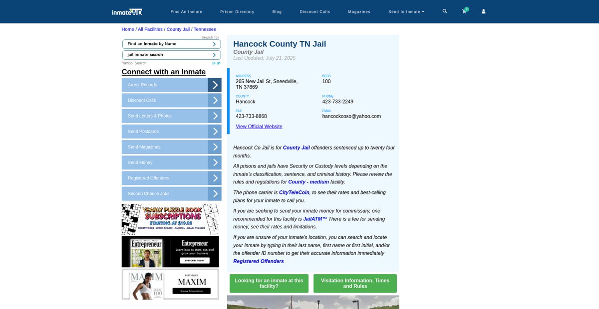 Preview of inmateaid.com