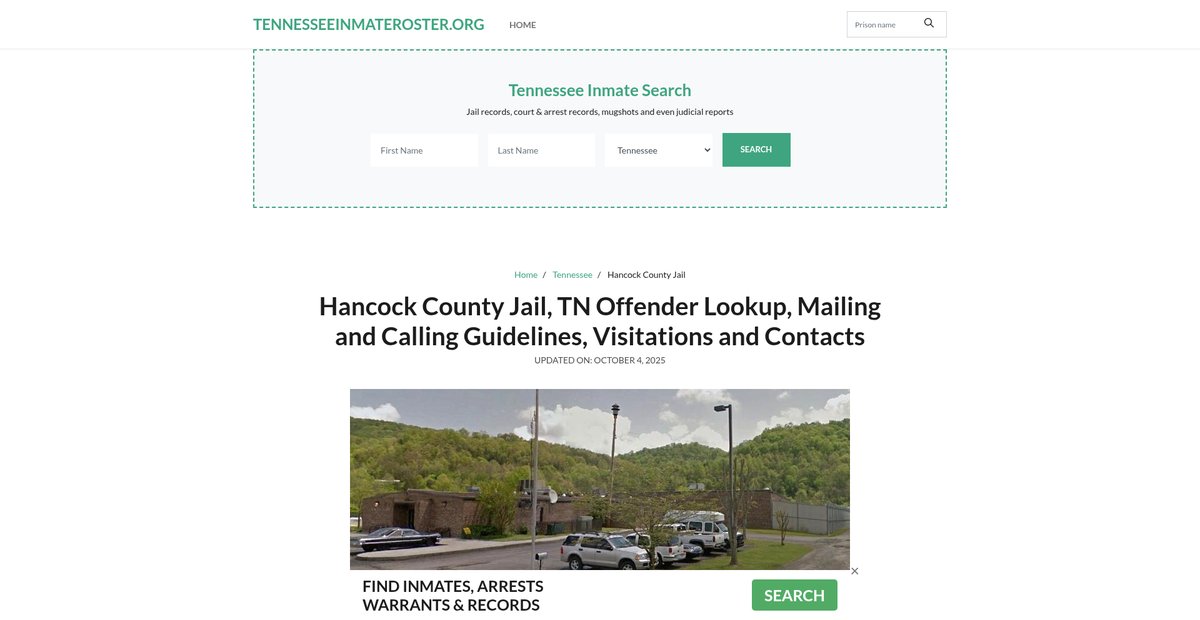 Preview of tennesseeinmateroster.org