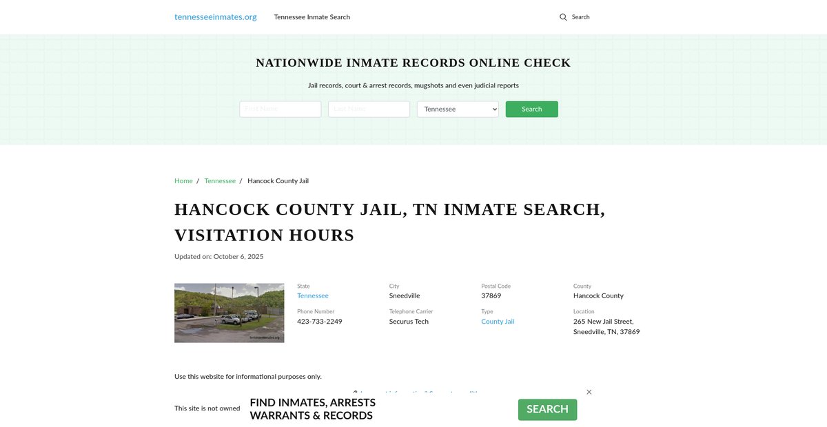 Preview of tennesseeinmates.org