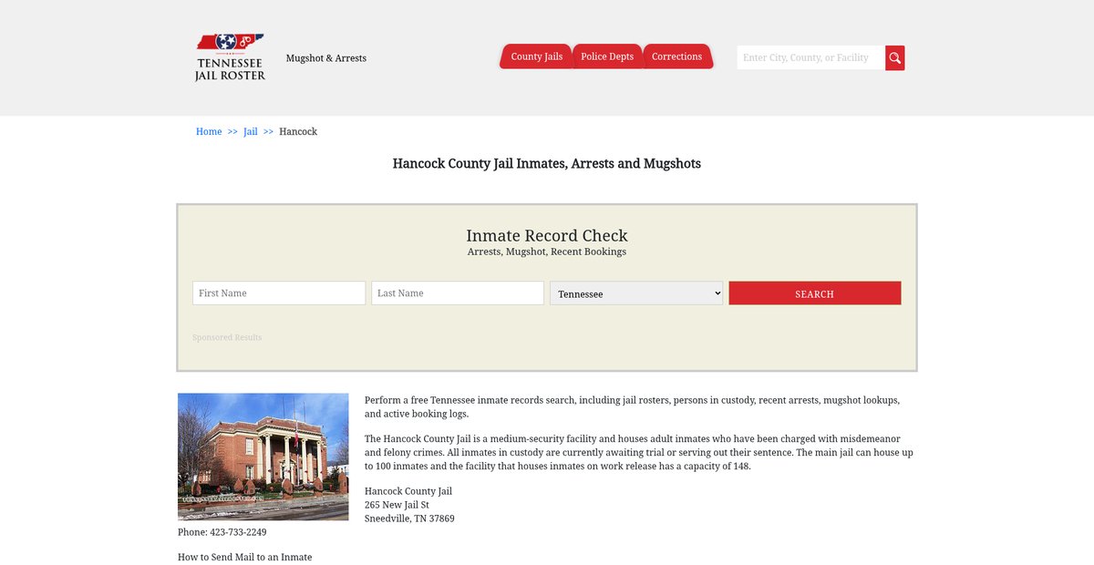 Preview of tennesseejailroster.com