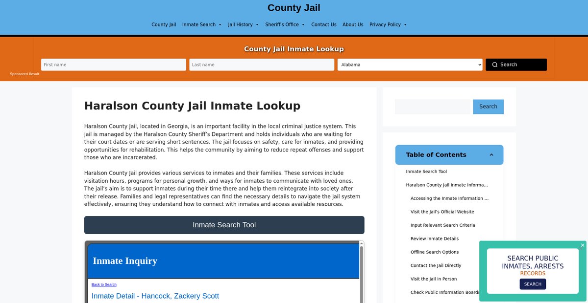 Preview of haralson.countyjail.org