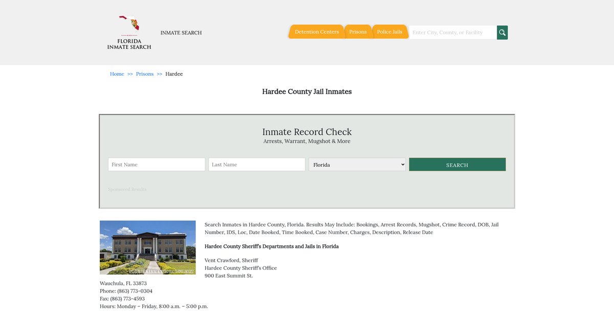 Preview of floridainmatesearch.net
