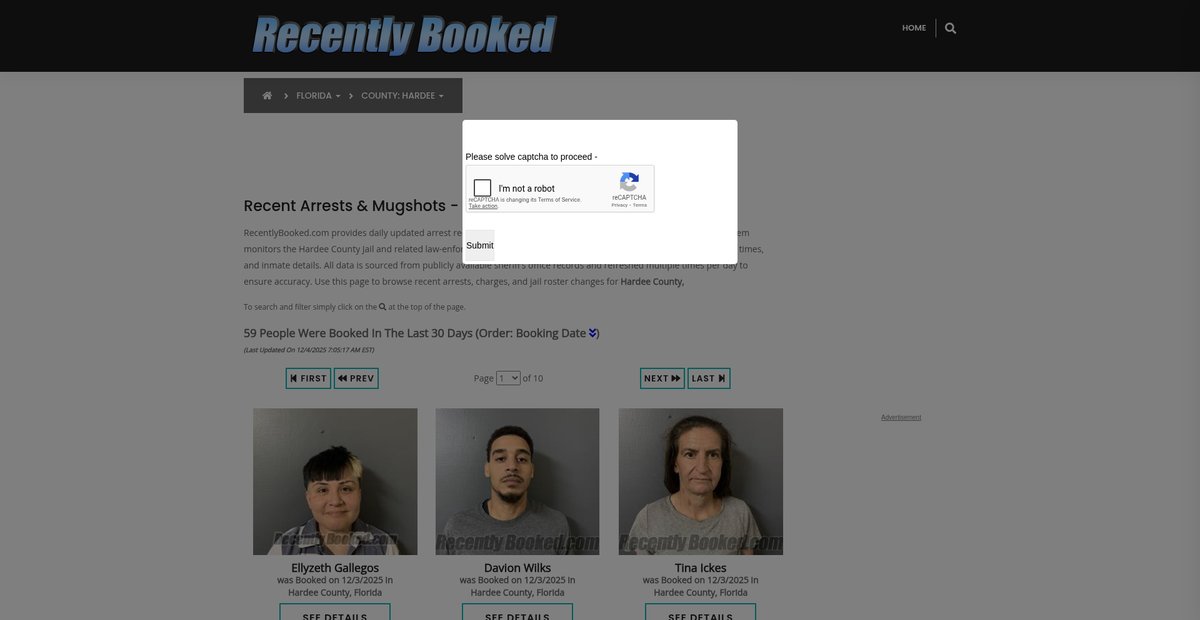 Preview of recentlybooked.com