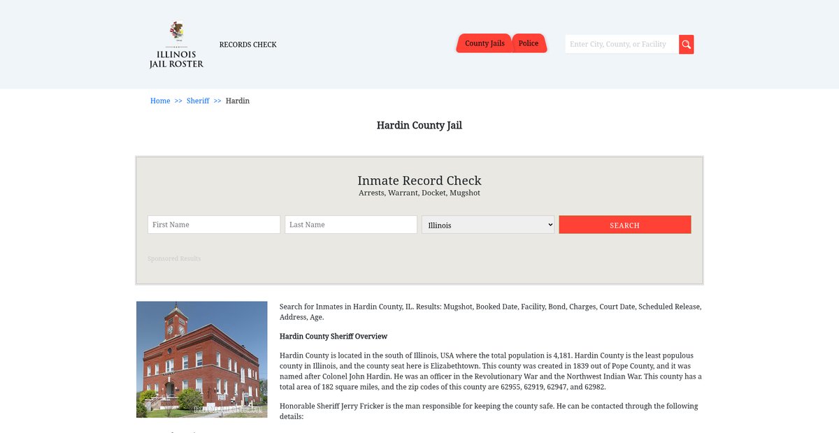 Preview of illinoisjailroster.com