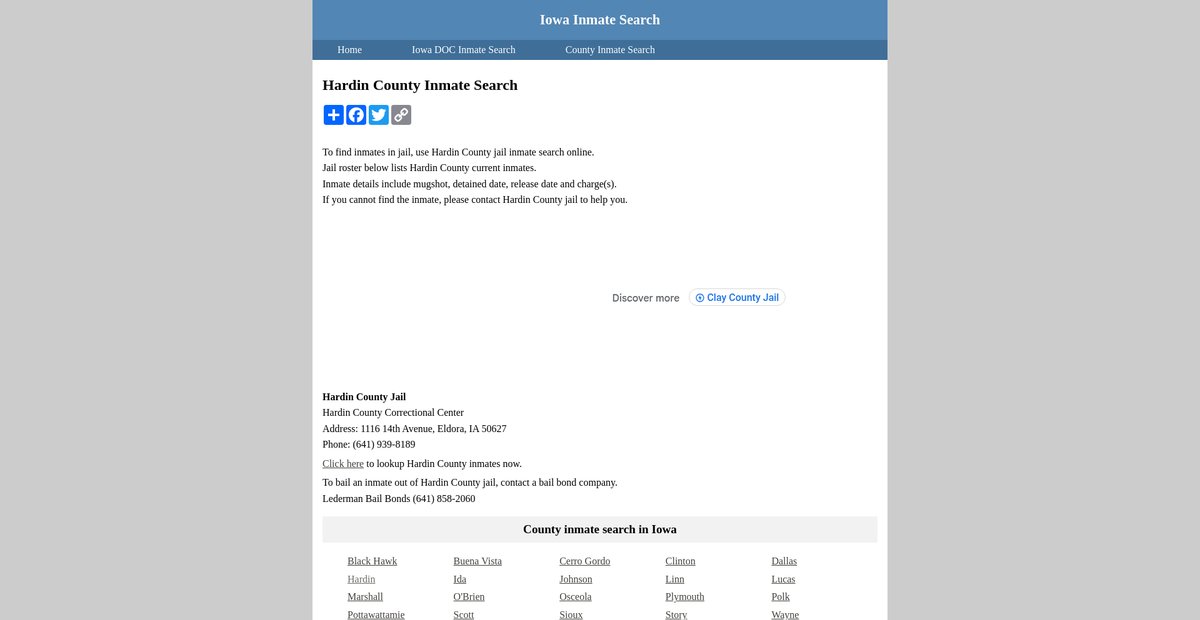 Preview of inmatesearchiowa.org