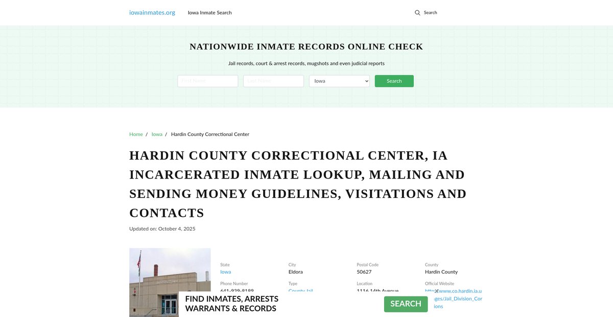 Preview of iowainmates.org