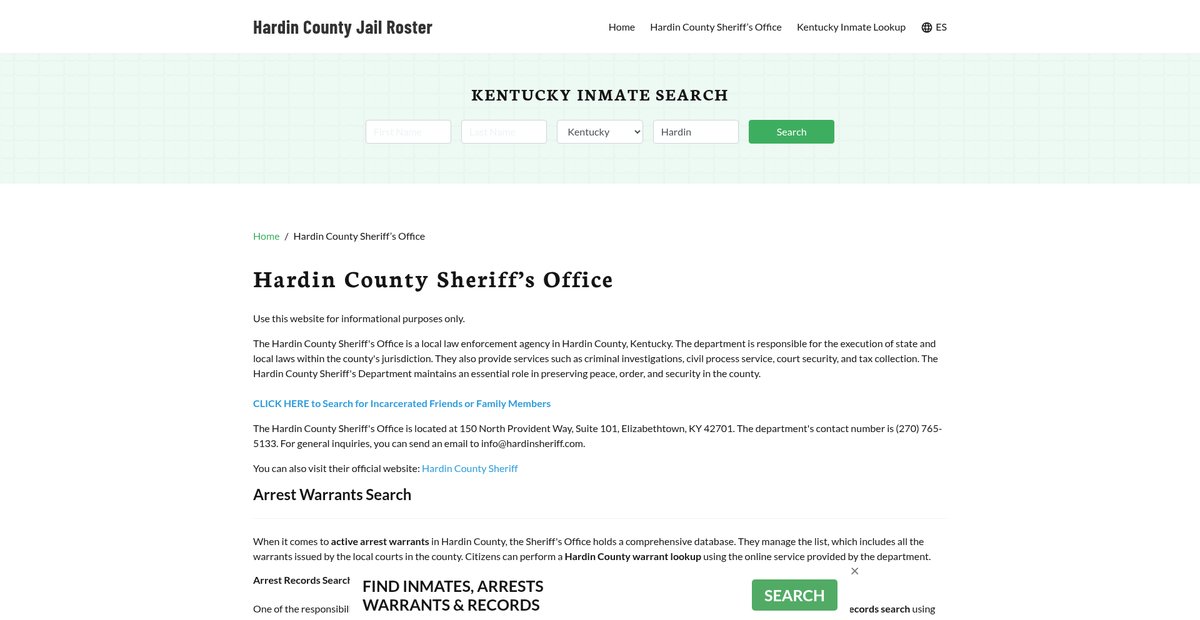 Preview of hardincountyjail.org