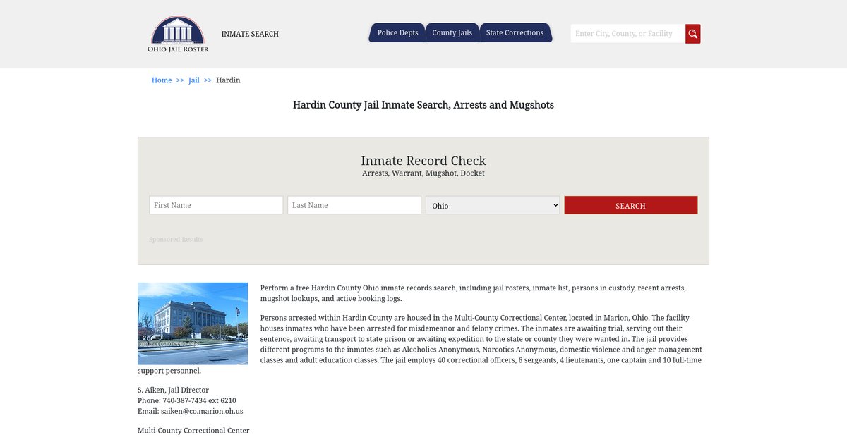 Preview of ohiojailroster.com