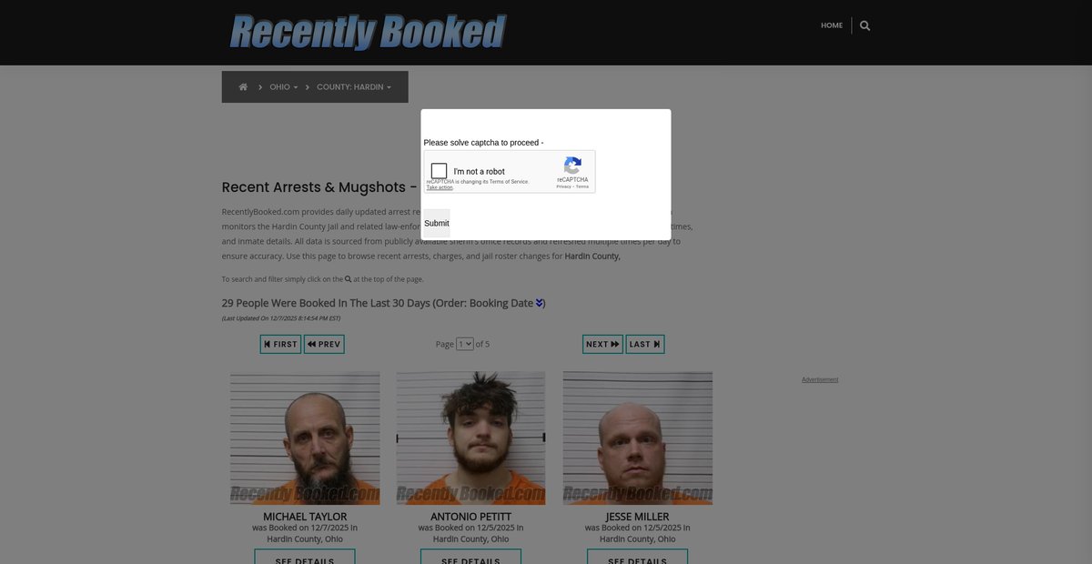 Preview of recentlybooked.com