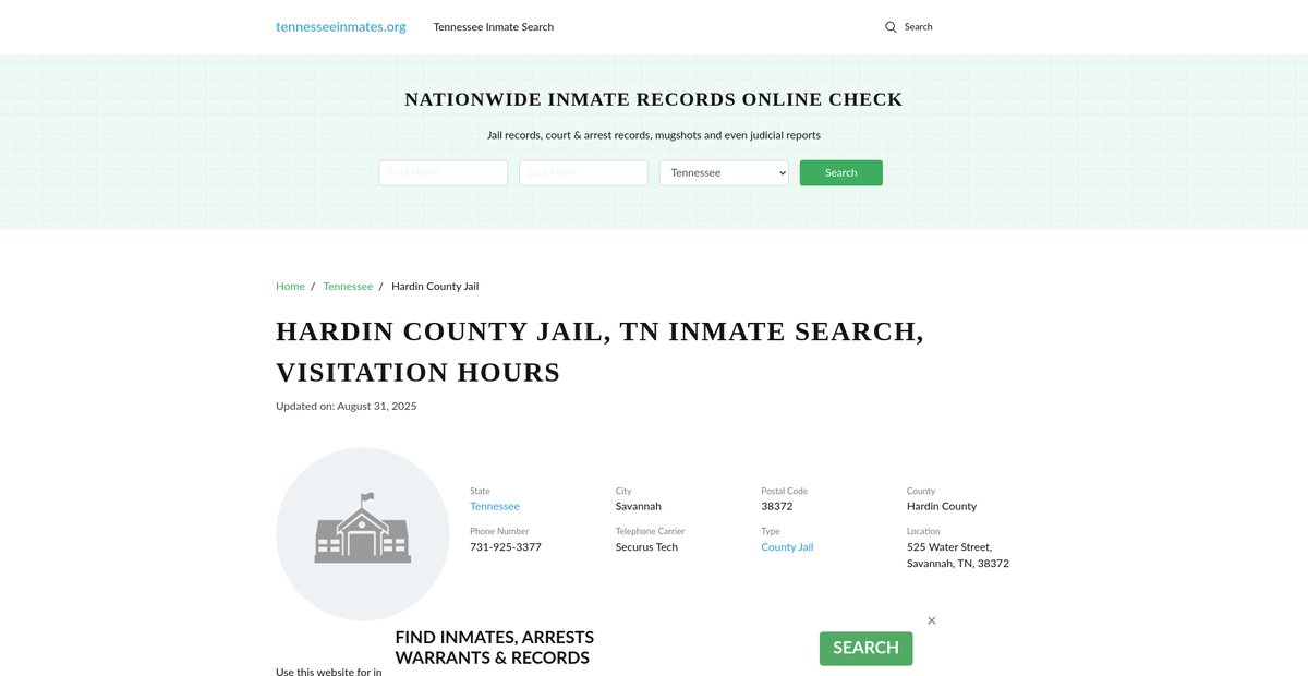 Preview of tennesseeinmates.org