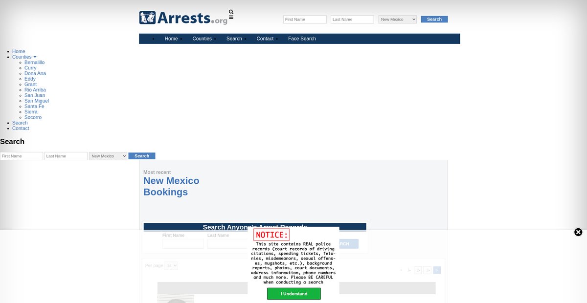 Preview of newmexico.arrests.org