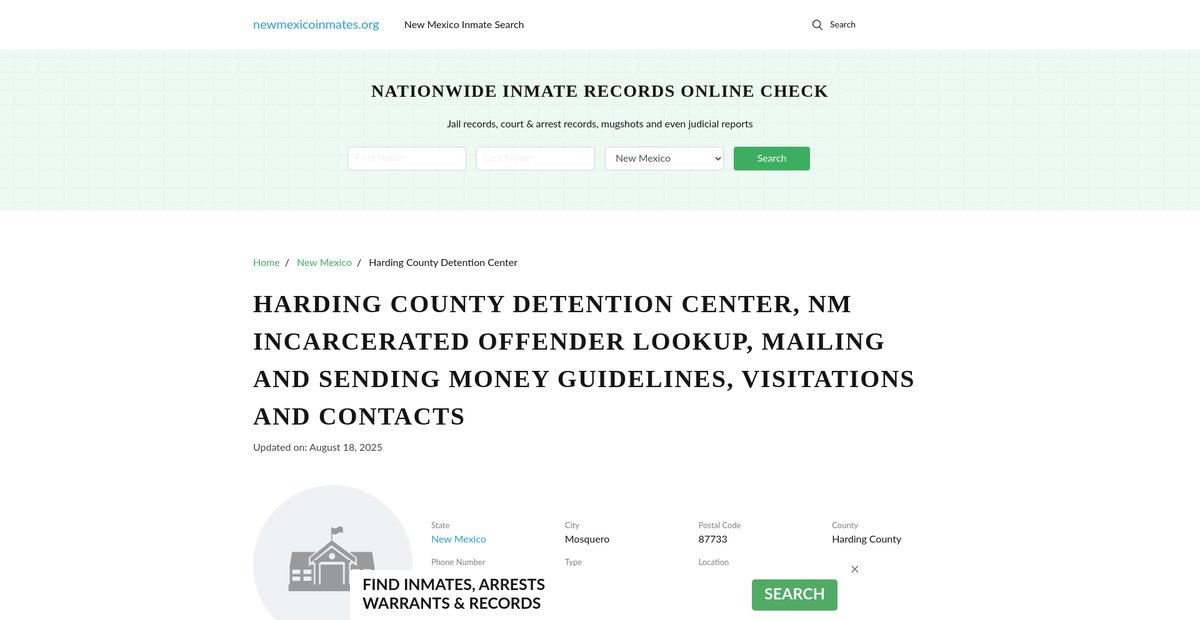 Preview of newmexicoinmates.org