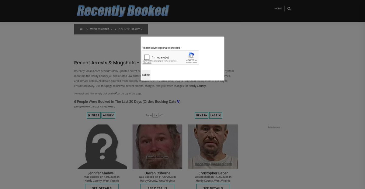 Preview of recentlybooked.com
