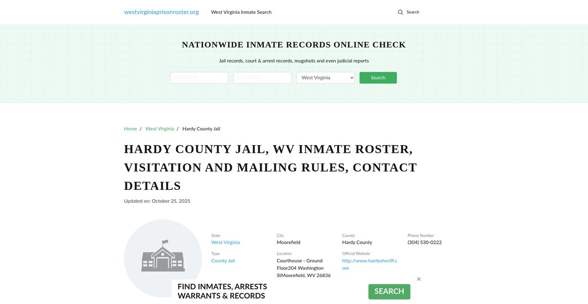 Preview of westvirginiaprisonroster.org