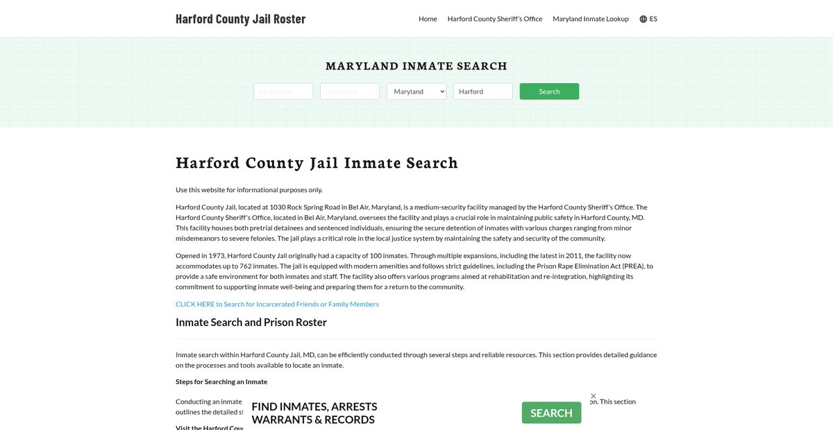 Preview of harfordcountyjail.org